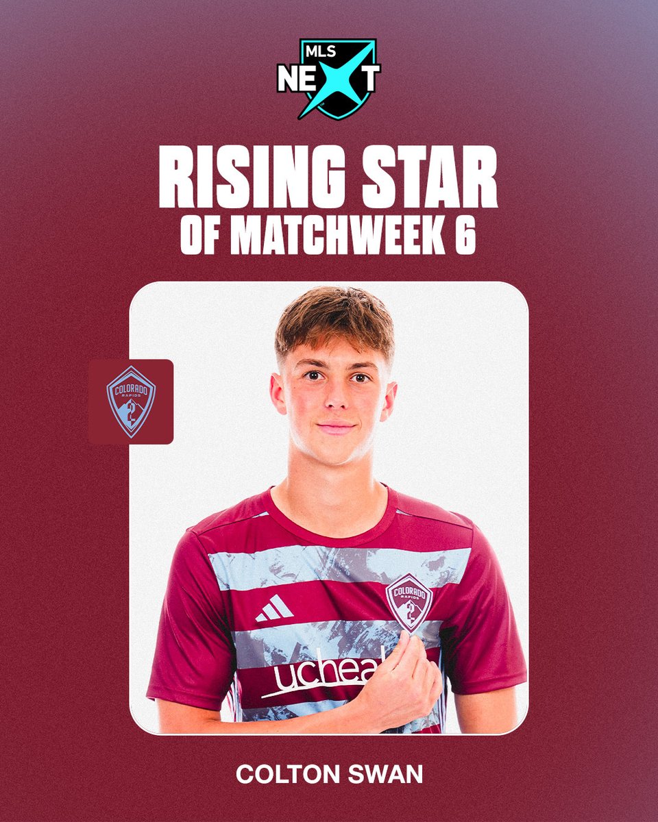 Rising Star of Matchweek 6 💫

<a href="/RapidsAcademy/">Rapids Academy</a>'s Colton Swan earned the <a href="/MLSNEXT/">MLS NEXT</a> Rising Star of Matchweek 6 award for his game-winning goal against North Texas this past weekend. 

Read more here ➡️ rapids96.com/Swan-Rising-St…