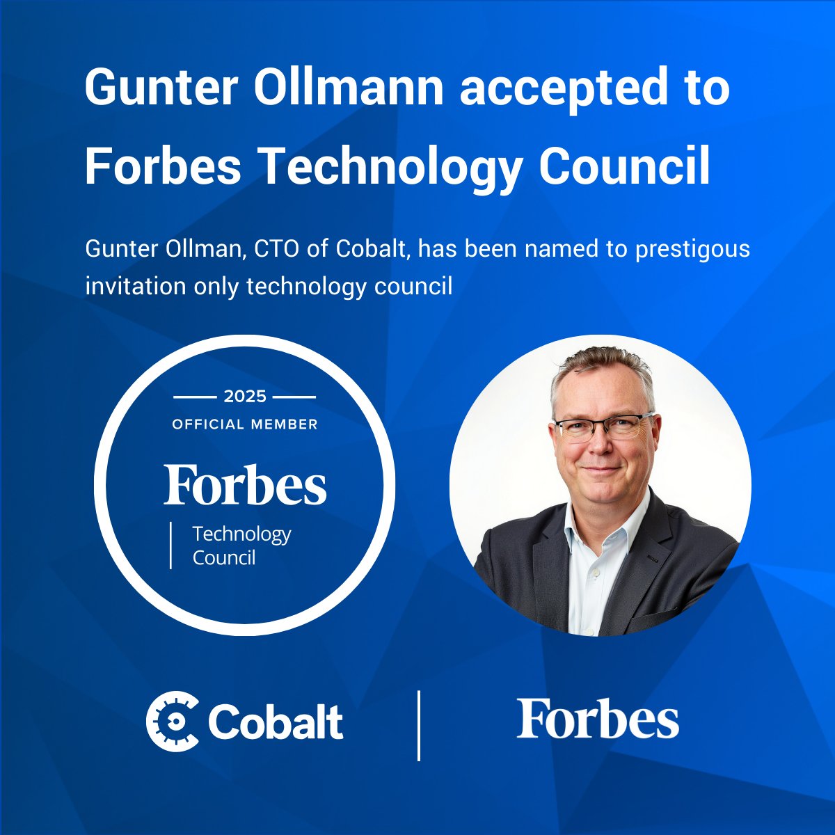 cobalt_io's tweet image. Cobalt is pleased to share that Gunter Ollmann has been selected to join the #ForbesTechnologyCouncil. 

This invitation recognizes Gunter&apos;s significant contributions to the #technology sector and his leadership within our company.

Congratulations, Gunter!
