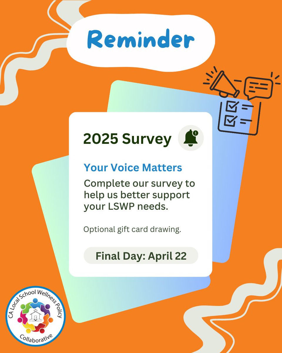 Tomorrow is the last day to complete our 2025 Survey. Your feedback helps shape our tools, resources, and trainings to support your #LSWP goals. Make your voice count and complete the survey today! survey.alchemer.com/s3/7878399/CA-…