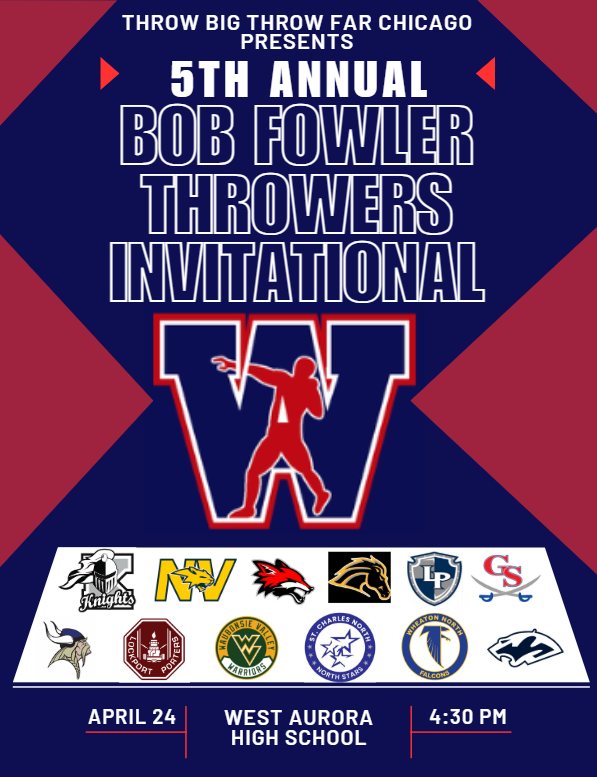 Coach Feyerer (@kfeyerer78) on Twitter photo Only 3 more days until Bob Fowler Throwers Invitational! The field is loaded with talent this year. It's shaping up to be a great night of competition for these throwers! #ThrowFar <a href="/WATrack_Field/">West Aurora Boys T&F</a> Only 3 more days until Bob Fowler Throwers Invitational! The field is loaded with talent this year. It's shaping up to be a great night of competition for these throwers! #ThrowFar <a href="/WATrack_Field/">West Aurora Boys T&F</a>