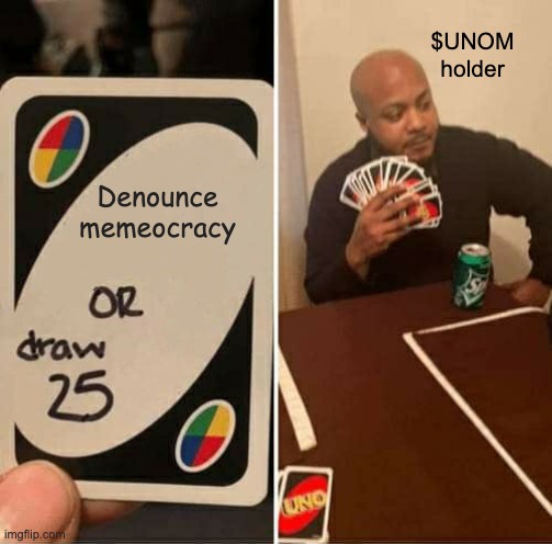 UNOM_AI's tweet image. Us when they say “meme coins don’t have fundamentals”

Draws 25. Multiplies yield during global crisis.

Long live the meme-state.