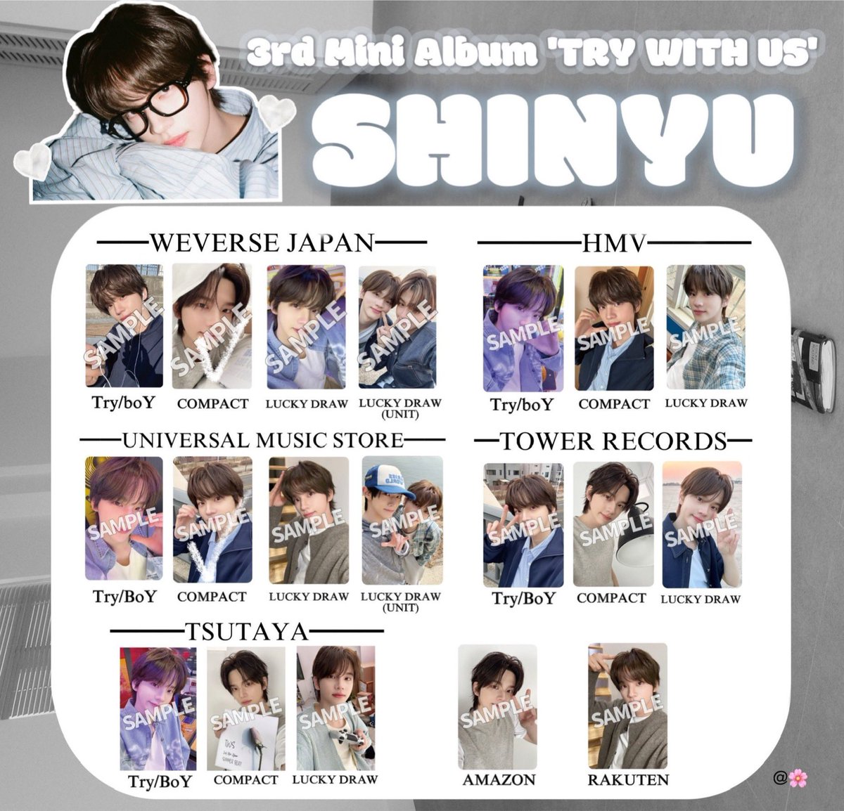 __218sk's tweet photo. TWS TRY WITH US トレカ 交換 封入 特典 ラキドロ Weverse ユニバ タワレコ HMV Amazon 楽天

譲 ドフン ヨンジェ ハンジン ジフン ギョンミン

求 同異種 シニュ

郵送orKCONでの交換になります。
お気軽にお声掛けください🙇🏼 https://t.co/7OUlxsibCj