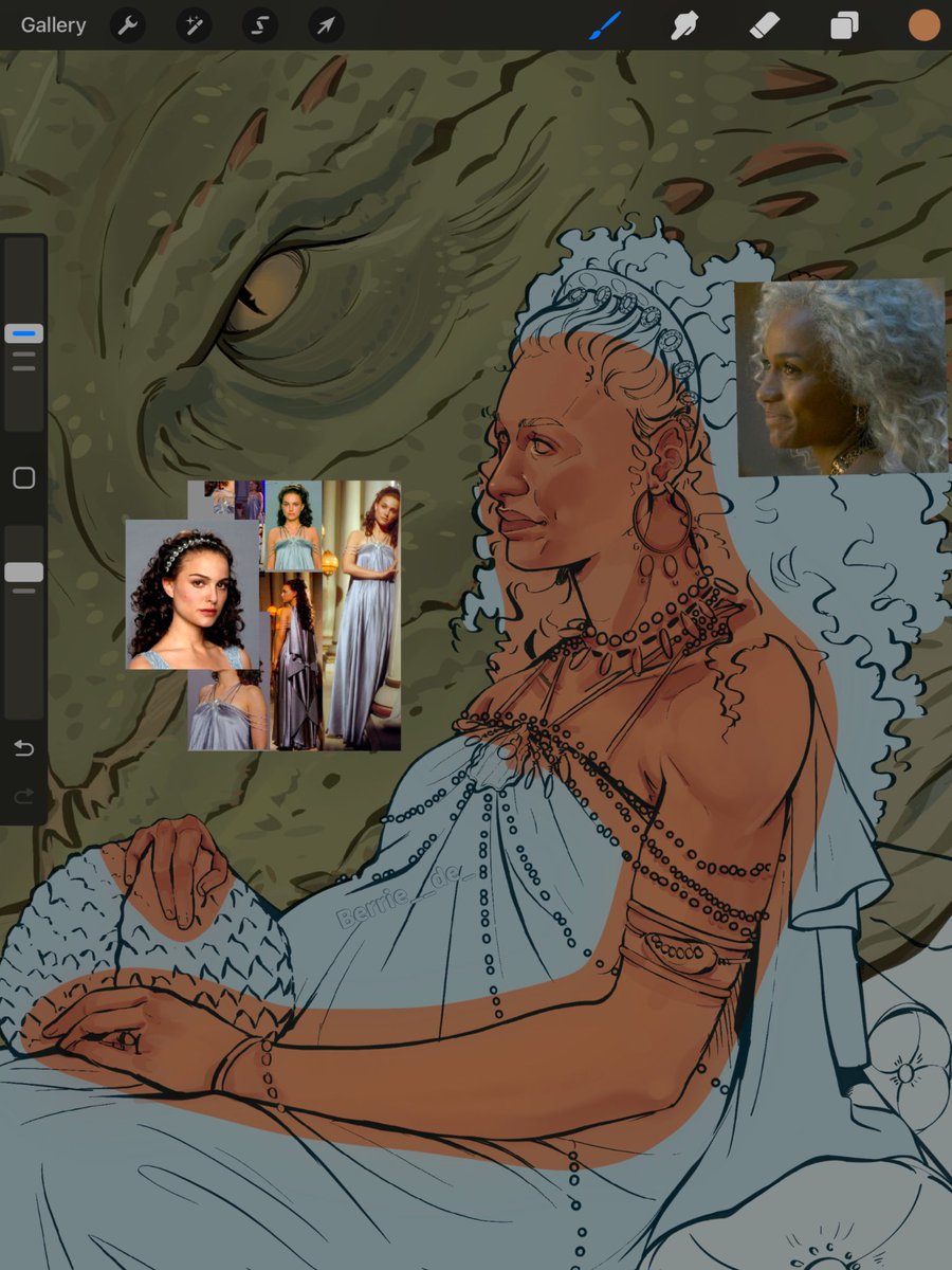 berrie__de_'s tweet image. Might I offer Laena with Padmé Amidala’s wardrobe ˖°𓇼 #ASOIAF
