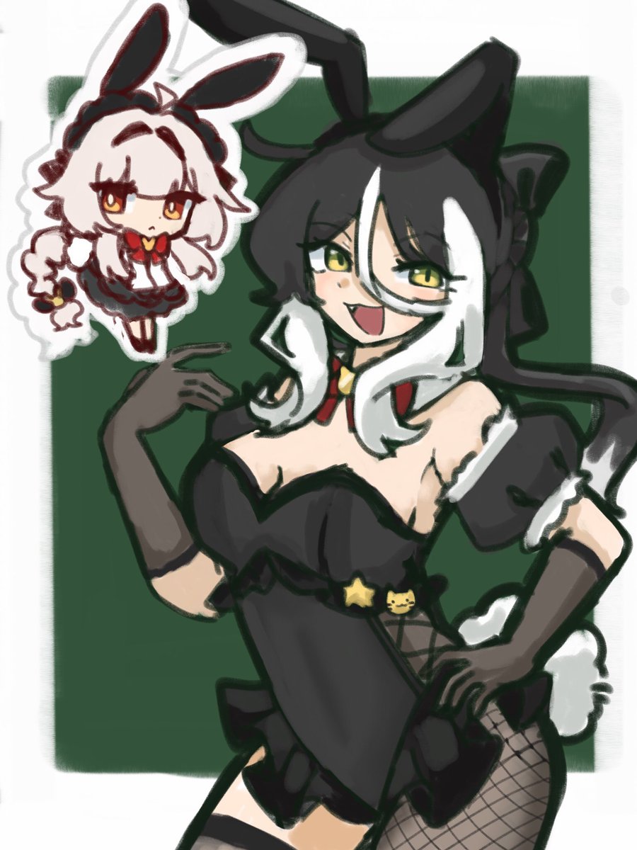LCB_82's tweet image. Well everyone was drawing bunny suit so I did a quick sketch of them