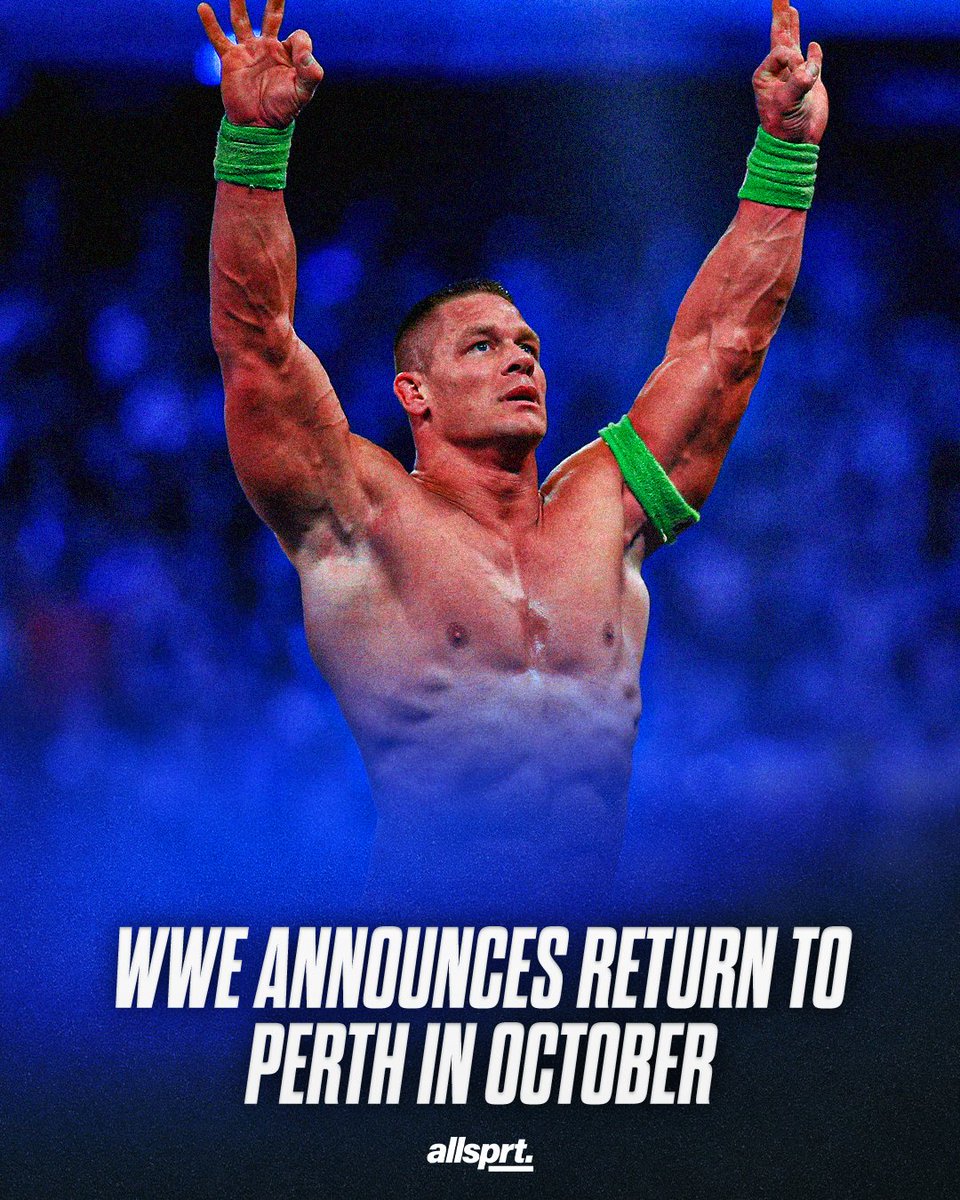 AllSprtCom's tweet image. WWE have announced John Cena will wrestle his final match in Australia, with the company announcing a Smackdown, a Premium Live Event and a Raw taping to be held in Perth this October.

#wwe