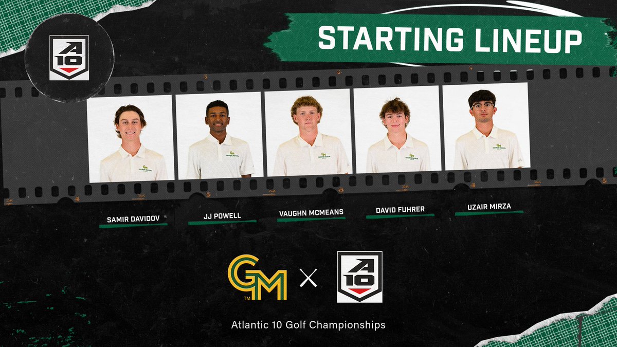 The squad is ready to roll! The Patriots tee off soon at the <a href="/atlantic10/">Atlantic 10 Conference</a>  Championship in sunny Orlando. 
Let’s go, Green &amp; Gold! 🌴⛳️ 
Follow Live: 
scoreboard.clippd.com/results/current
#A10Championship #GoPatriots