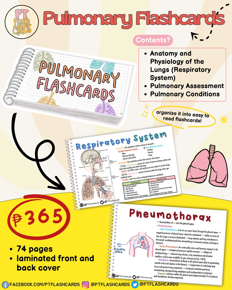 PT flashcards (@ptflashcards) on Twitter photo ๐ซ ๐๐ฉ๐จ๐ญ ๐ญ๐ก๐ ๐๐ข๐๐๐๐ซ๐๐ง๐๐: ๐๐ฎ๐ง๐ ๐๐จ๐ง๐๐ข๐ญ๐ข๐จ๐ง๐ฌ ๐๐๐ข๐ญ๐ข๐จ๐ง! ๐จ
โ they may all involve the ๐ฉ๐ฅ๐๐ฎ๐ซ๐๐ฅ ๐ฌ๐ฉ๐๐๐, but each one comes with its own signs, symptoms, and urgency. ๐จ
Let your study sessions breathe easy. ๐๐จ ๐ซ ๐๐ฉ๐จ๐ญ ๐ญ๐ก๐ ๐๐ข๐๐๐๐ซ๐๐ง๐๐: ๐๐ฎ๐ง๐ ๐๐จ๐ง๐๐ข๐ญ๐ข๐จ๐ง๐ฌ ๐๐๐ข๐ญ๐ข๐จ๐ง! ๐จ
โ they may all involve the ๐ฉ๐ฅ๐๐ฎ๐ซ๐๐ฅ ๐ฌ๐ฉ๐๐๐, but each one comes with its own signs, symptoms, and urgency. ๐จ
Let your study sessions breathe easy. ๐๐จ