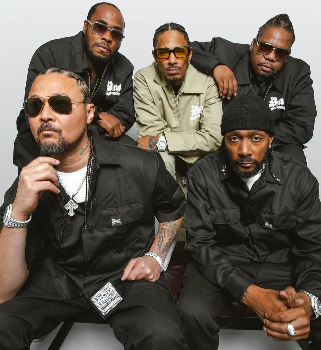 Salute to all 5 members of #BoneThugsNHarmony Great to see legendary groups still gearing up to drop music 🫡🫡🫡