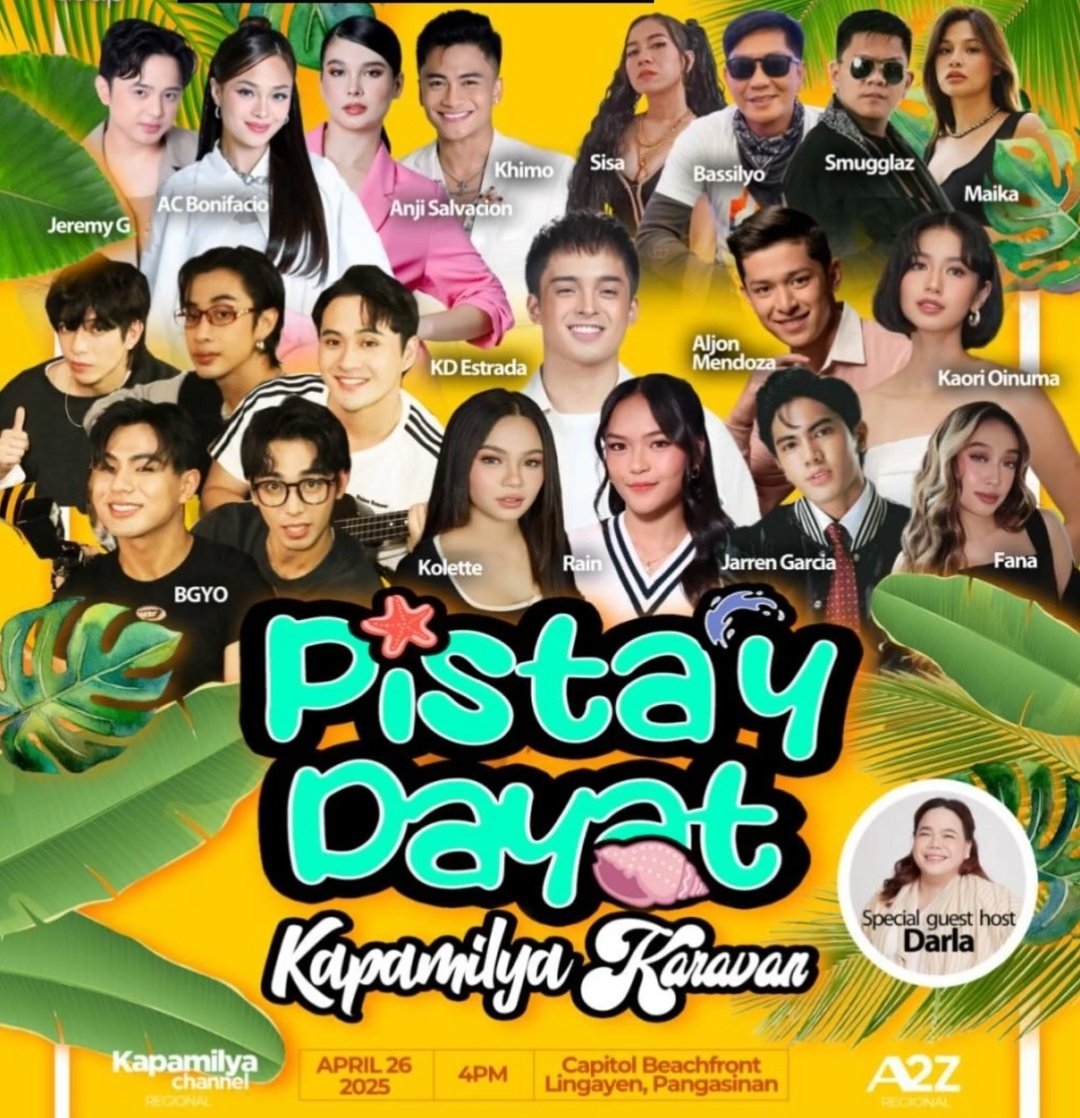 KAYDETStrend's tweet photo. It is here folks!

KD will be in Kapamilya Karavan sa Pangasinan this April 26

#KDEstrada

Photo from: captainluz (instagram) https://t.co/thUuda8xWz