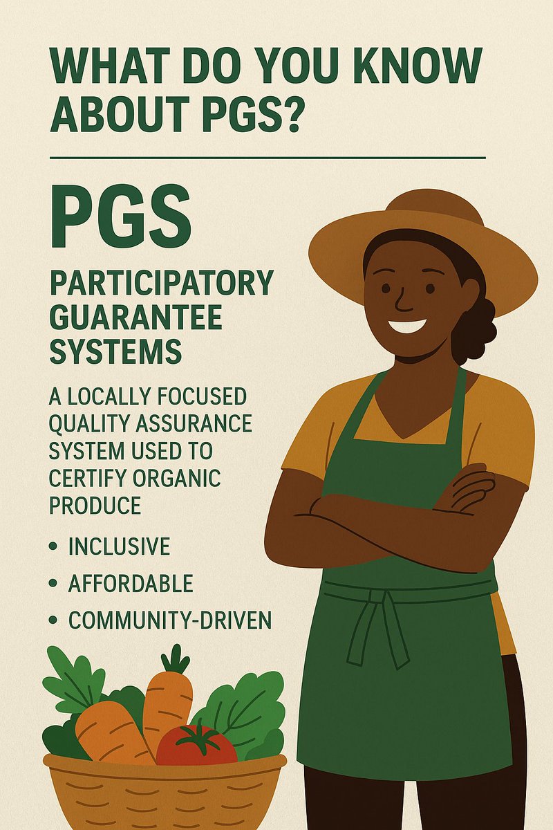 What do you know about PGS?
Participatory Guarantee Systems (PGS) are locally focused quality assurance systems. They ensure organic standards are met through trust, transparency, and community participation.

#OrganicFarming #PGS #NOGAMU #SustainableAgriculture