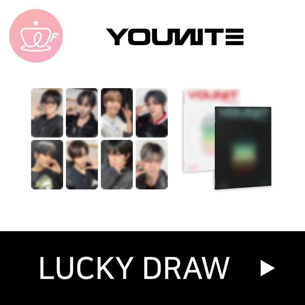 [☕]
YOUNITE 7TH EP [YOUNI-T]
Official Themed Cafe OPEN💚

🗓기간 4/28 10:30AM ~ 5/7 11:59PM (KST)

ORDER
🎁럭키 드로우 : tinyurl.com/2sznxyft

<a href="/YOUNITE_offcl/">YOUNITE</a>
#YOUNITE #YOUNI_T
#WhosfanStore #후즈팬스토어