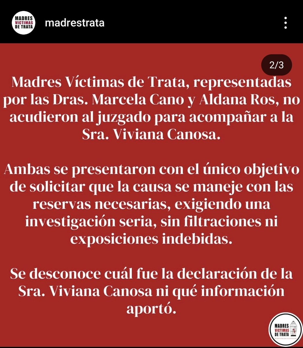 TripoloneDaniel's tweet photo. #vivianacanosa #canosagate. Madres Víctimas de Trata lanzó un comunicado. Canosa mintió y sigue mintiendo. @Flor_de_P @DamianBetularOk @FernandBurlando https://t.co/lIQSUz0ICQ