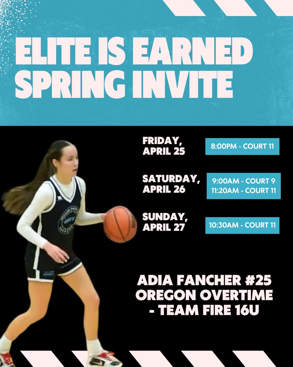Adia Fancher (@adiafancher) on Twitter photo I will be in Roseville this weekend playing with <a href="/oregonovertime/">OregonOvertime</a> at the <a href="/ELITEisEARNED/">ELITE is EARNED ®️</a> Spring Invite. Come check me out! I will be in Roseville this weekend playing with <a href="/oregonovertime/">OregonOvertime</a> at the <a href="/ELITEisEARNED/">ELITE is EARNED ®️</a> Spring Invite. Come check me out!