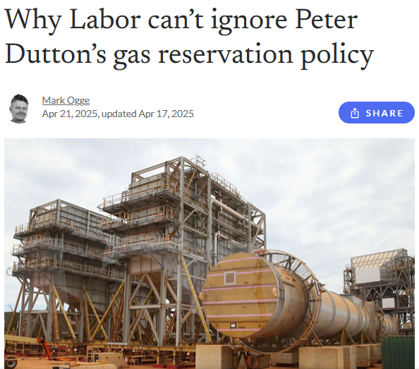 Great piece on gas by <a href="/MarkOgge/">Mark Ogge</a> <a href="/TheAusInstitute/">Australia Institute</a> 

Fave bit: "It’s hard to overstate the absurdity of Aus’s, until now,  bipartisan policy of allowing a handful of global corps to export 70% of  east-coast gas, while telling Australians we have a shortage.
thenewdaily.com.au/news/politics/…