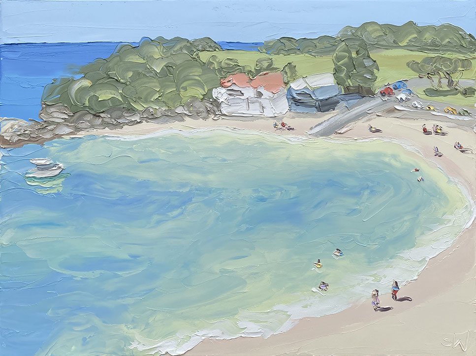 sallywestart's tweet photo. "A Sunny Haven (10.1.25)", 75x100cm, oil on canvas. Available @KABGallery (https://t.co/uMTn4JCVwA). https://t.co/6PYWwY1aDn