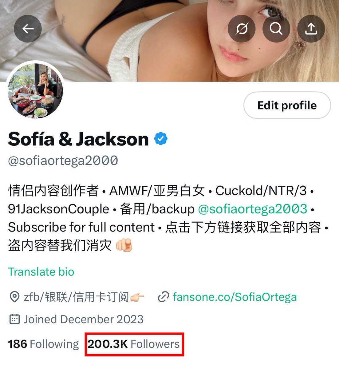 Twitter 200K达成🎉

FansOne 前20位订阅特价 5折活动开启！

原价400¥/月 现价200¥🎊

据FansOne平台规则，若开启自动订阅，则所有的付款周期会按照当时订阅的价格扣款不会受到更改价格的影响❗️

自动订阅支持银联/Visa/Mastercard。

如愿长期追踪，建议用卡以享长期优惠‼️

https://t.co/ifz6Yl2IQV https://t.co/slIDzHY4Tz