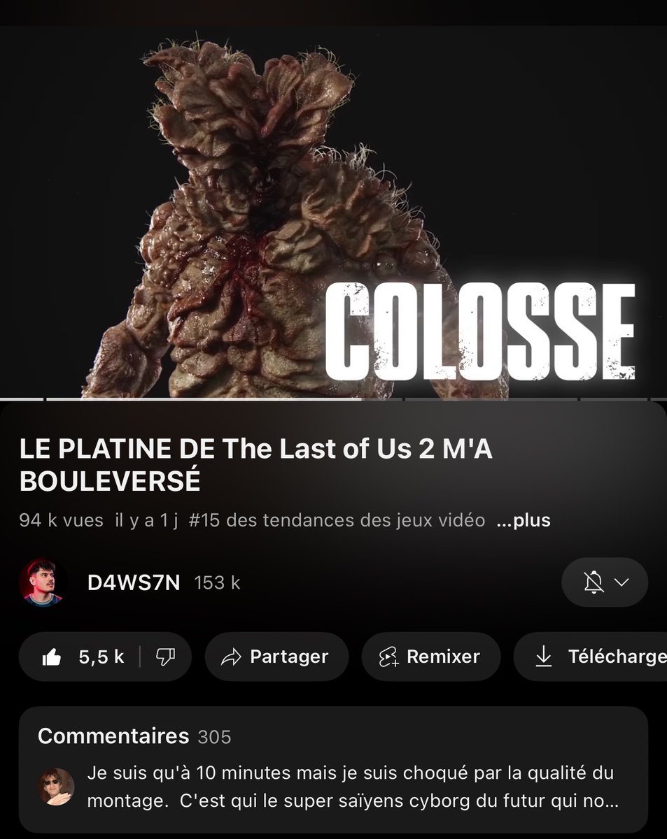 Wouah ! 
Cette vidéo me tenait à cœur et les retours sur l’aspect montage/écriture de la vidéo me touche de fou 🥲
Un énorme merci à <a href="/D4WS7N/">Dawson</a>  pour m’avoir donné l’opportunité de ce projet pour et au crack <a href="/ProvensalAxel/">Axl</a>  pour son aide au montage