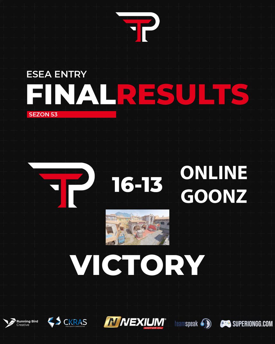 🔥 Wygrywamy 16:13 z ONLINEGOONZ po dogrywkach!
Przegrywaliśmy 6:12, ale wróciliśmy do gry, doprowadziliśmy do remisu 12:12 i domknęliśmy mecz w OT 💪
Bilans 4:1 
<a href="/vzsg0d/">vzs</a>  <a href="/Pasiuu_/">Pasiuu</a>  <a href="/xSaqe/">Grzesiek Widurski</a>  <a href="/dvnio2k/">dvnio2k</a>  <a href="/swetthYy/">swetthY-</a> 

<a href="/myckras/">CKRAS.com</a> <a href="/teamspeak/">TeamSpeak</a> <a href="/superiongg/">superiongg</a>