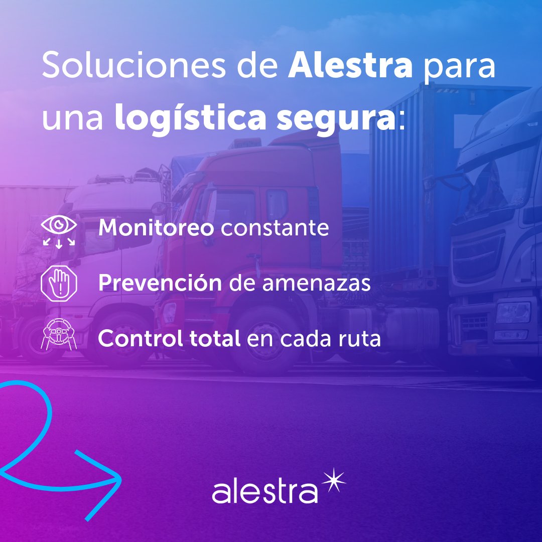 La transformación digital del transporte exige una defensa digital igual de robusta.
 En Alestra, protegemos cada entrega con soluciones diseñadas para mantener tu operación segura, estable y conectada. 🚚🔐
Seguridad digital en cada ruta y destino.
#TecnologíaQueConectaTuVida