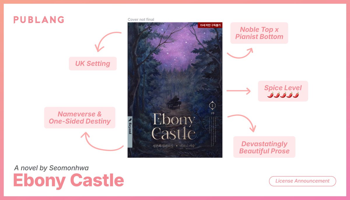 publang's tweet photo. Do you know what’s better than one killer license drop?
FOUR.

🗡️ Historical &amp; Heroic
🏰 Nameverse
🌕 Ex-Gangster and His Dongsaengs
🐶 Shifter Drama

Localization magic is underway. Stay tuned 🫡

#천추세인 #EbonyCastle #삼보름 #PawsAndClaws #강아지는건드리지마라 #Publang #BL https://t.co/x21wwvXRGr
