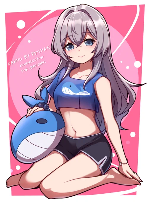 So cute girl Sanyu by  Commission Art for  Thank you so much for request! 