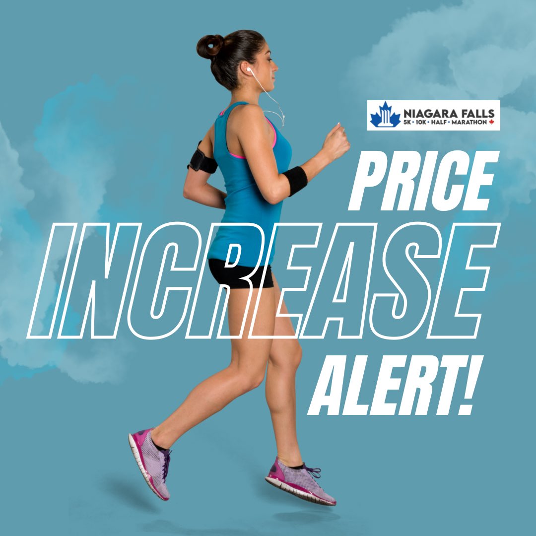 Take advantage of pricing now for our October Race. Prices go up Thursday May 1st, 2025. 

Register today at:

niagarafallsmarathon.com

#NFIM