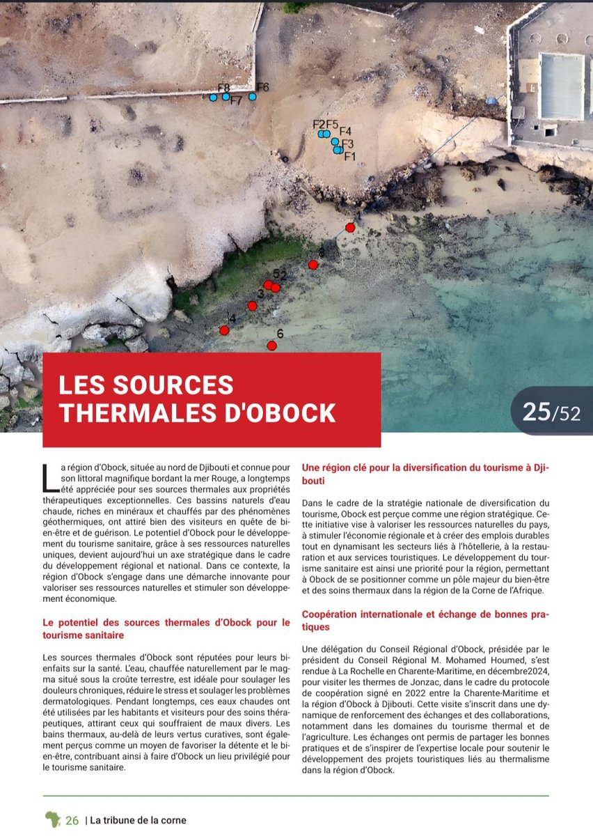 La Tribune de la Corne (@tribunelacorne) on Twitter photo 🇩🇯#Obock à l'honneur dans La <a href="/TribuneLaCorne/">La Tribune de la Corne</a>
♨️ Focus sur la valorisation des sources thermales
🛣️ Zoom sur le désenclavement, pistes Allaili Dada & Orobor-Medeho
Institutions & porteurs de projets, faites rayonner vos actions avec <a href="/TribuneLaCorne/">La Tribune de la Corne</a>
Dispo en version papier (MP) 🇩🇯#Obock à l'honneur dans La <a href="/TribuneLaCorne/">La Tribune de la Corne</a>
♨️ Focus sur la valorisation des sources thermales
🛣️ Zoom sur le désenclavement, pistes Allaili Dada & Orobor-Medeho
Institutions & porteurs de projets, faites rayonner vos actions avec <a href="/TribuneLaCorne/">La Tribune de la Corne</a>
Dispo en version papier (MP)