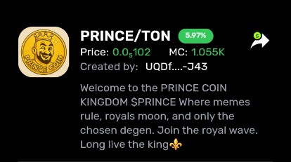 TIME TO RAISE THE $PRINCE 
STAY TUNED😉