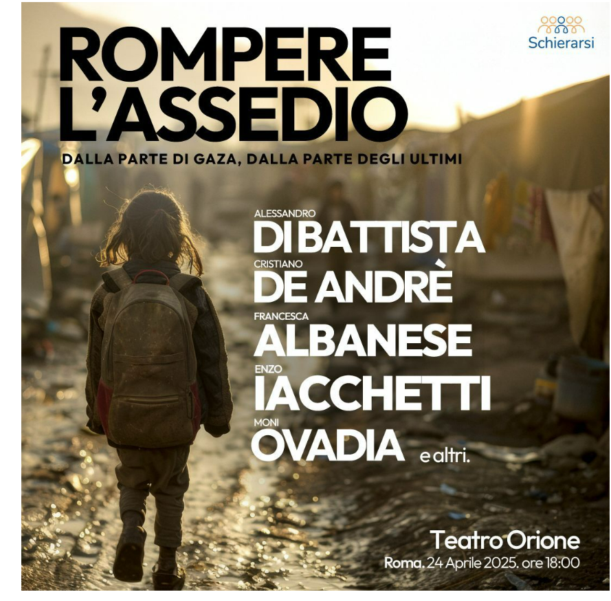 Ci vediamo a Roma.
Il 24 aprile: in qualità di relatrice speciale Onu, sarò tra gli ospiti di Rompere l'Assedio, in solidarietà con le vittime del genocidio del nostro tempo.
Il 25 aprile: da italiana, e per la prima volta in vent'anni, camminerò assieme alla mia gente per