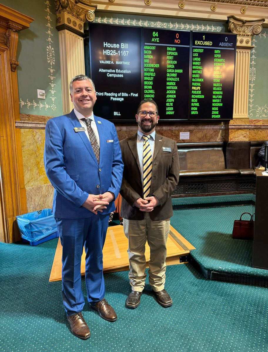 Last week was a big week!

SB-073 which will streamline the process for military connected children with disabilities, transition into CO schools was signed into law!

Also HB-1167 Alternative Education Campuses ➡️ Senate unanimously!

#teammartinez #andanotherone