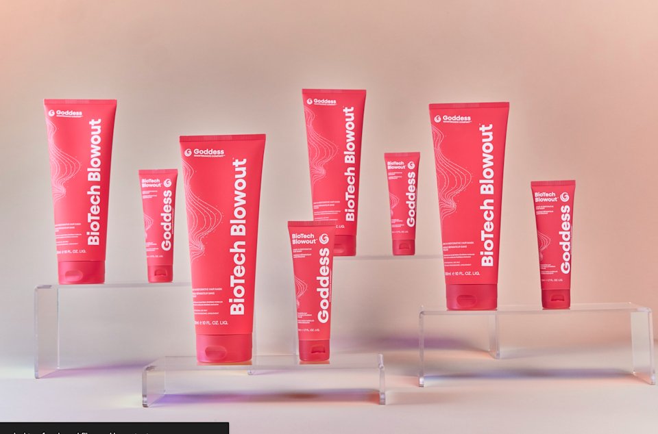 🧬Remember the pink tease? That golden swirl became the Goddess Molecule: two <a href="/bolt_bslk/">Bolt</a> silk polypeptides that move with hair—penetrate like a treatment, protect like a shield. BioTech Blowout now on shelf. 1,300+ stores, 50+ countries.
This is what we mean by protein materials.