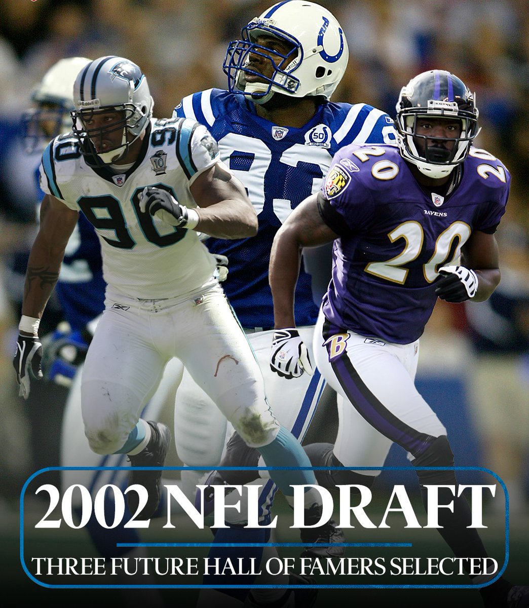#OTD in 2002, three future Hall of Famers began their climb to Canton. 🏆

From highlight-reel plays to legendary careers, this defensive trio set the standard. And now, for the first time, all three are officially teammates in Canton - with Ed Reed (<a href="/TwentyER/">Ed Reed</a>) already enshrined