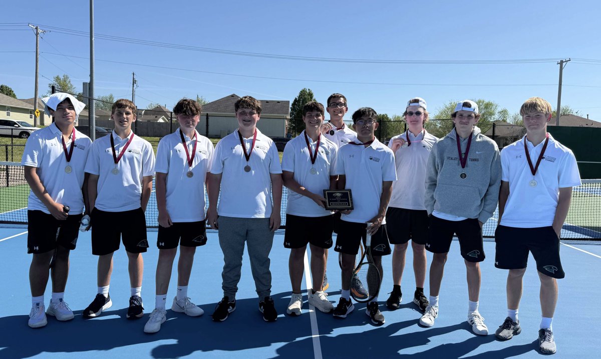 Staley Boys Tennis (@staley_tennis) on Twitter photo Boys Tennis took their "show on the road" to Joplin, MO this morning to compete in the '25 JV Joplin Duo Event.
🎾 ALL the flights advanced into the Championship Match, and took home the 🥈 in all flights.
🎾 Overall Team finish of 2nd Place
<a href="/SHSFalcons/">Staley High School</a> <a href="/N2SportsStaley/">N2Sports Staley</a> Boys Tennis took their "show on the road" to Joplin, MO this morning to compete in the '25 JV Joplin Duo Event.
🎾 ALL the flights advanced into the Championship Match, and took home the 🥈 in all flights.
🎾 Overall Team finish of 2nd Place
<a href="/SHSFalcons/">Staley High School</a> <a href="/N2SportsStaley/">N2Sports Staley</a>