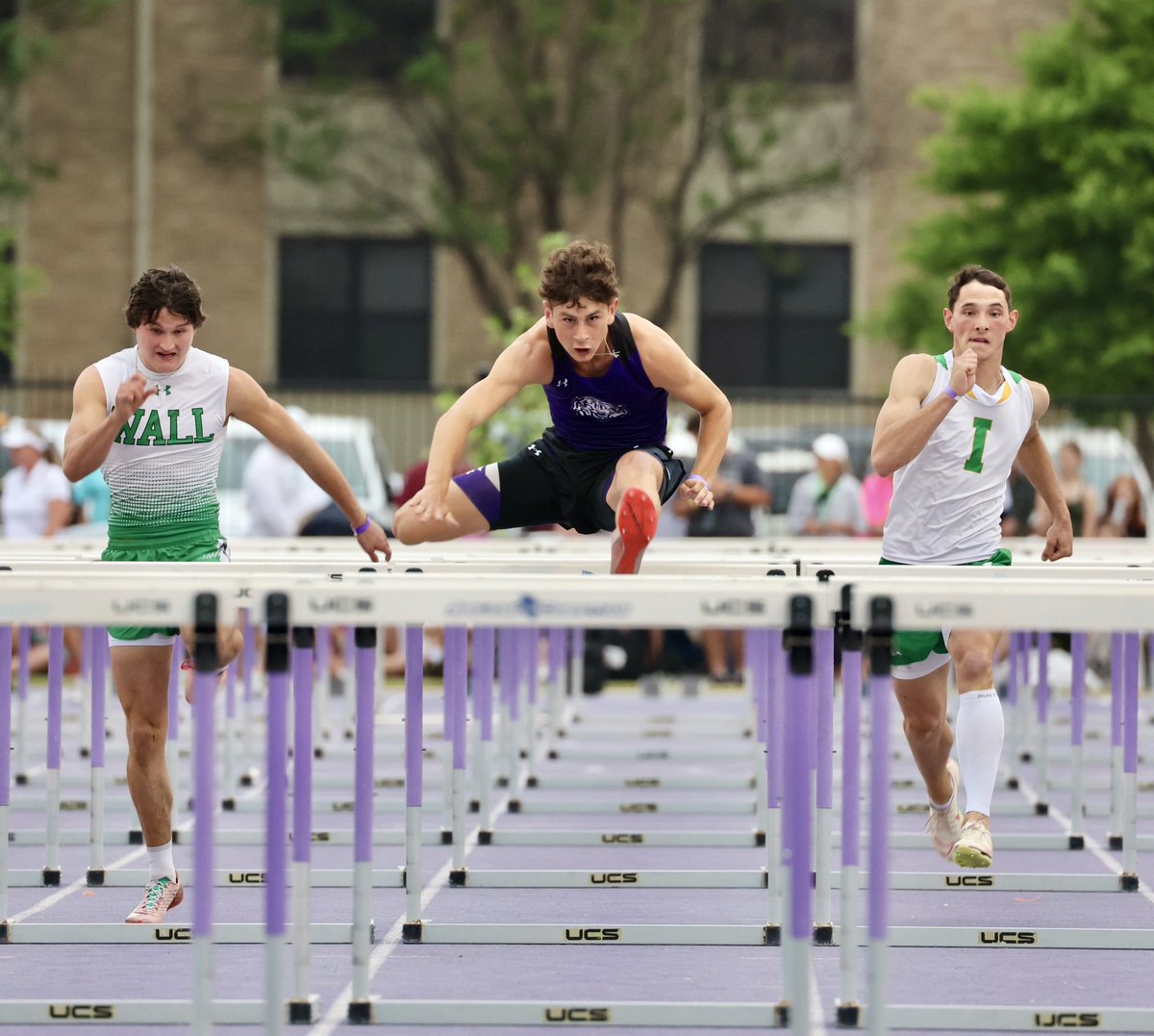 Eric Pizana breaks the 110M Hurdle school record with a 14.84, previously set by Nathan Clay in 1994 with a 14.85. Congratulations Eric!