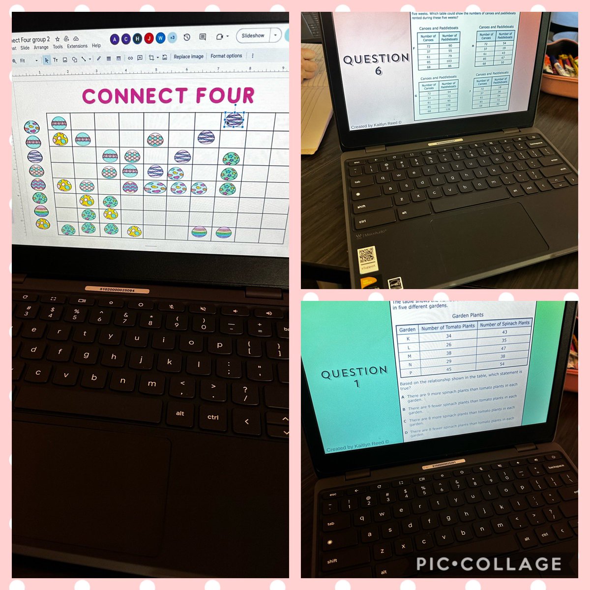 Connect Four this morning in our teams to solve problems about data and input/output tables!