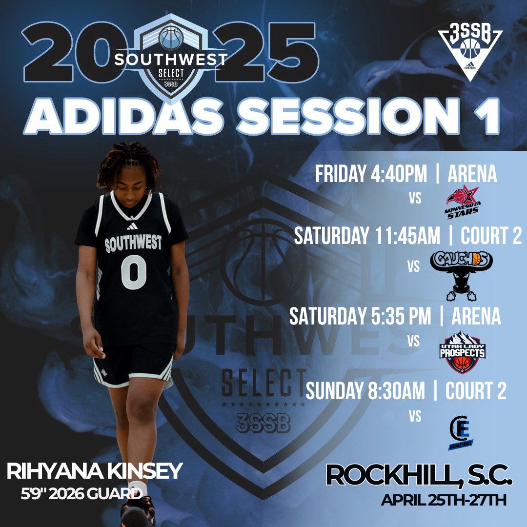 Rihyana Kinsey (@rihkinsey) on Twitter photo ‼️COLLEGE COACHES‼️ Come catch me and my squad in action this weekend!
<a href="/SW_Select3SSB/">SWSelect3SSB</a> <a href="/Khensle/">CoachKT</a> <a href="/rayg1410/">RayG</a> <a href="/bballjkey/">Jason Key</a> <a href="/D4GB_Basketball/">D4G Basketball</a> <a href="/Coach_MarcWill/">Coach Marcus</a> <a href="/JrAllStarBB/">Jr. All-Star Girls Basketball</a> ‼️COLLEGE COACHES‼️ Come catch me and my squad in action this weekend!
<a href="/SW_Select3SSB/">SWSelect3SSB</a> <a href="/Khensle/">CoachKT</a> <a href="/rayg1410/">RayG</a> <a href="/bballjkey/">Jason Key</a> <a href="/D4GB_Basketball/">D4G Basketball</a> <a href="/Coach_MarcWill/">Coach Marcus</a> <a href="/JrAllStarBB/">Jr. All-Star Girls Basketball</a>