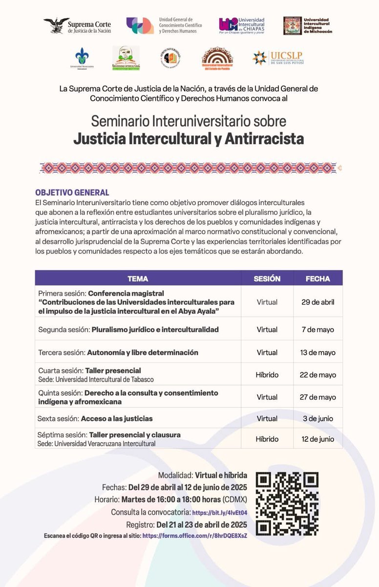 Olvera Elizabeth (@ely_olvera12) on Twitter photo 🥁¿Eres estudiante d derecho?
🥁¿Te gustaría fortalecer tus conocimientos desde los avances jurisprudenciales y desde una mirada no monista del drecho?
🥁Este Seminario es para ti,conoce nuestra convocatoria👇🏾
Convocan <a href="/ddhh_scjn/">Unidad General de Conocimiento Científico y DDHH</a>  Universidades Interculturales y Afrouniversidad 🥁¿Eres estudiante d derecho?
🥁¿Te gustaría fortalecer tus conocimientos desde los avances jurisprudenciales y desde una mirada no monista del drecho?
🥁Este Seminario es para ti,conoce nuestra convocatoria👇🏾
Convocan <a href="/ddhh_scjn/">Unidad General de Conocimiento Científico y DDHH</a>  Universidades Interculturales y Afrouniversidad