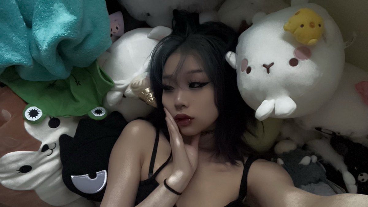 digitlangel's tweet photo. that girl with a bunch of plushies is definitely (not) the one https://t.co/ripQshagAZ