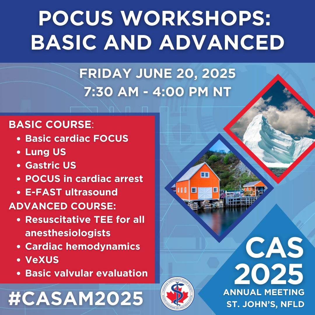 CAS CVT Section (@cas_cvt) on Twitter photo The <a href="/CAS_CVT/">CAS CVT Section</a> POCUS committee is pleased to invite you to be part of this great educational opportunity
Hands-on with two tracks according to your level
cas.ca/en/annual-meet… The <a href="/CAS_CVT/">CAS CVT Section</a> POCUS committee is pleased to invite you to be part of this great educational opportunity
Hands-on with two tracks according to your level
cas.ca/en/annual-meet…