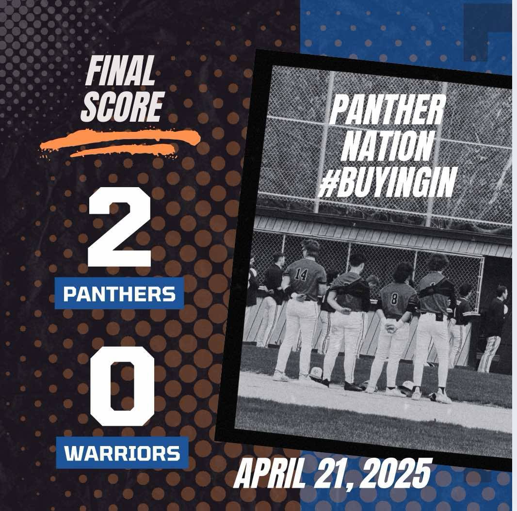 Panthers (12-7, 7-0) #DefendTheDen and remain unbeaten in WB6 play defeating Sterling 2-0

Dominic Stottler goes the distance with a complete game shoutout

Payton Welge and Landon Skiles with the only 2rbis on the day

Panthers host Sherrard Tuesday 4:30

#UTBaseball #Buyin