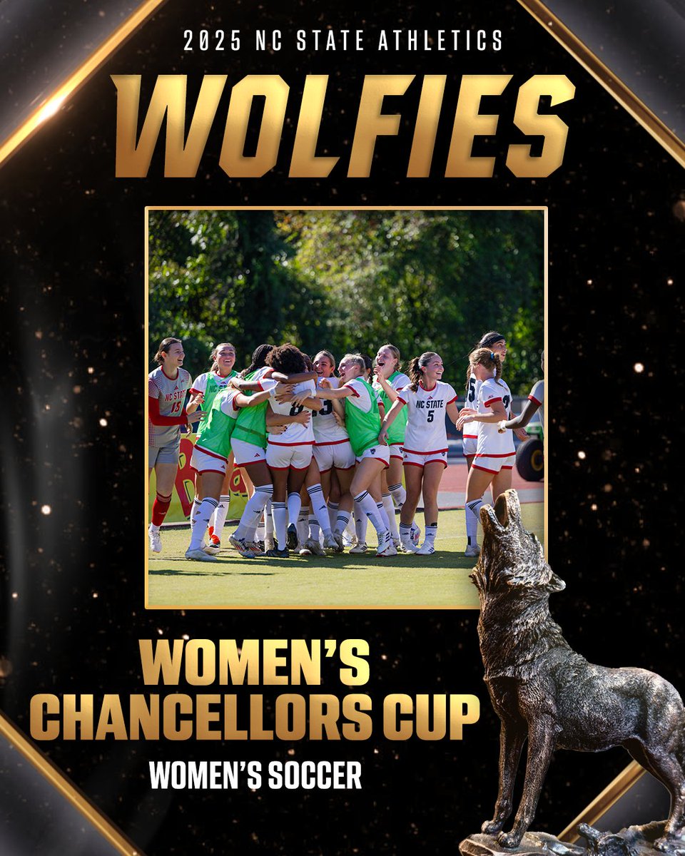 NC State Athletics (@packathletics) on Twitter photo Chancellors Cup 🐺⭐️
The Chancellors Cup is awarded to the men’s and women’s teams with the highest GPA in the previous spring and fall.
Congratulations to Men’s Cross Country (<a href="/Wolfpack_TFXC/">Pack Track & Field and Cross Country</a>) and Women’s Soccer (<a href="/PackWSoccer/">NC State Women's Soccer ⚽️</a>)!
#Wolfies2025 Chancellors Cup 🐺⭐️
The Chancellors Cup is awarded to the men’s and women’s teams with the highest GPA in the previous spring and fall.
Congratulations to Men’s Cross Country (<a href="/Wolfpack_TFXC/">Pack Track & Field and Cross Country</a>) and Women’s Soccer (<a href="/PackWSoccer/">NC State Women's Soccer ⚽️</a>)!
#Wolfies2025