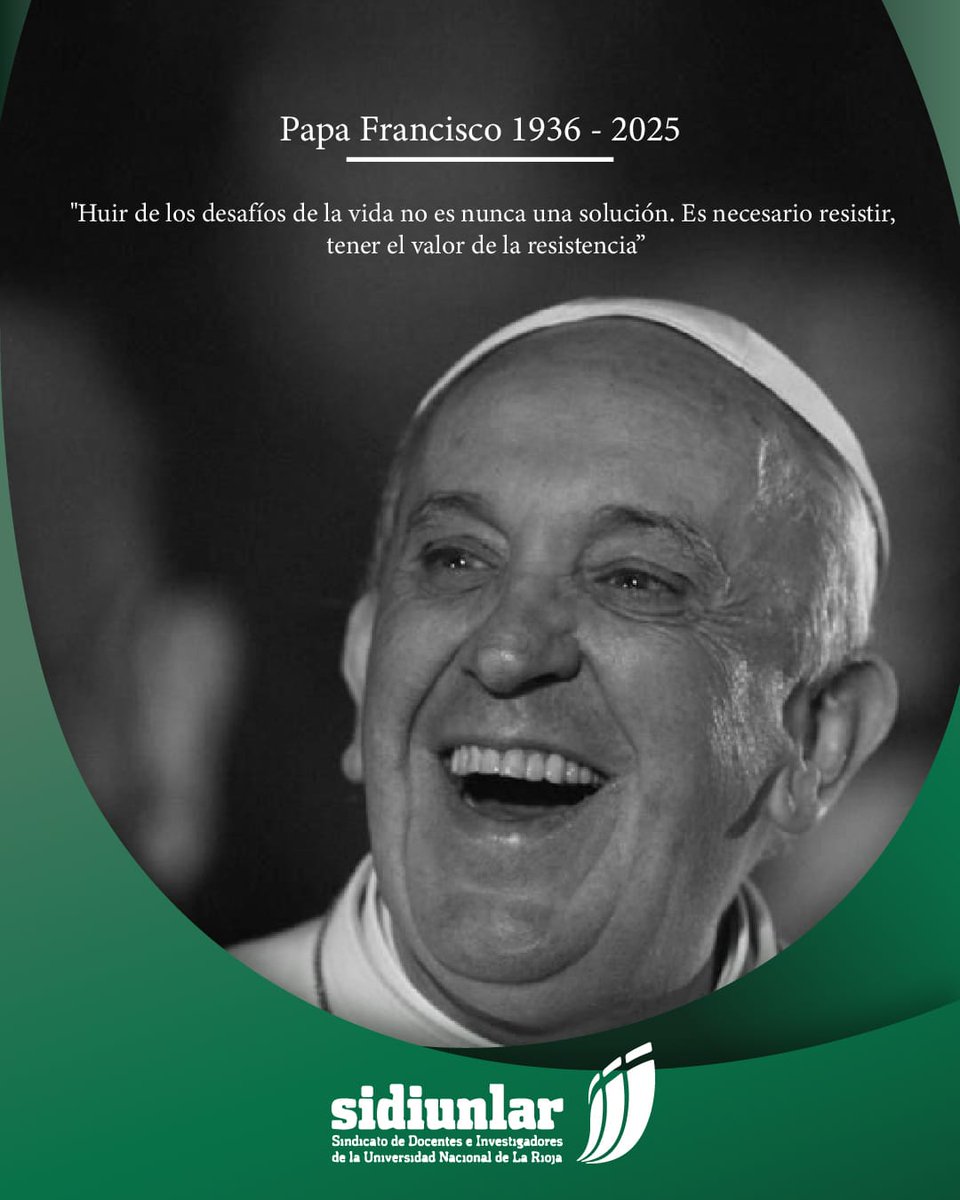 Despedimos con profundo dolor al Papa Francisco.

“No puede haber paz sin libertad de religión, libertad de pensamiento, libertad de expresión y respeto por las opiniones de los demás”, afirmó Francisco en su último mensaje pascual,