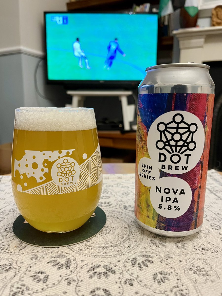 Bilcro's tweet photo. #ModerateMonday continues with a civilised 5.8% Nova IPA from @DOT_Brew. Zesty lively ale with tropical and gooseberry hops. Very nice! 😋
Sláinte!🍻
@fennaldo @keefmullin @j_k357 @cb_phil @PaulOBrien10 @antrim_man @pcr123 @CorkBeer @BADONICUS @CrystalStayCool @Imaganium https://t.co/NAPdklzzrs