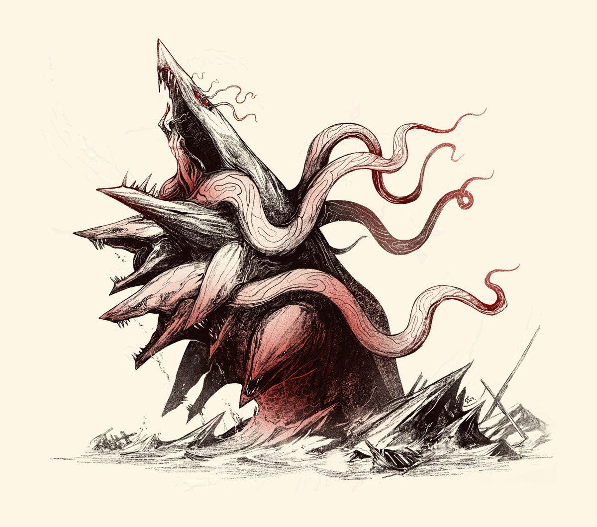 Kaijune 2023 Illustrations
Scylla - Maiden of the Sea

#Creaturedesign #GreekMythology