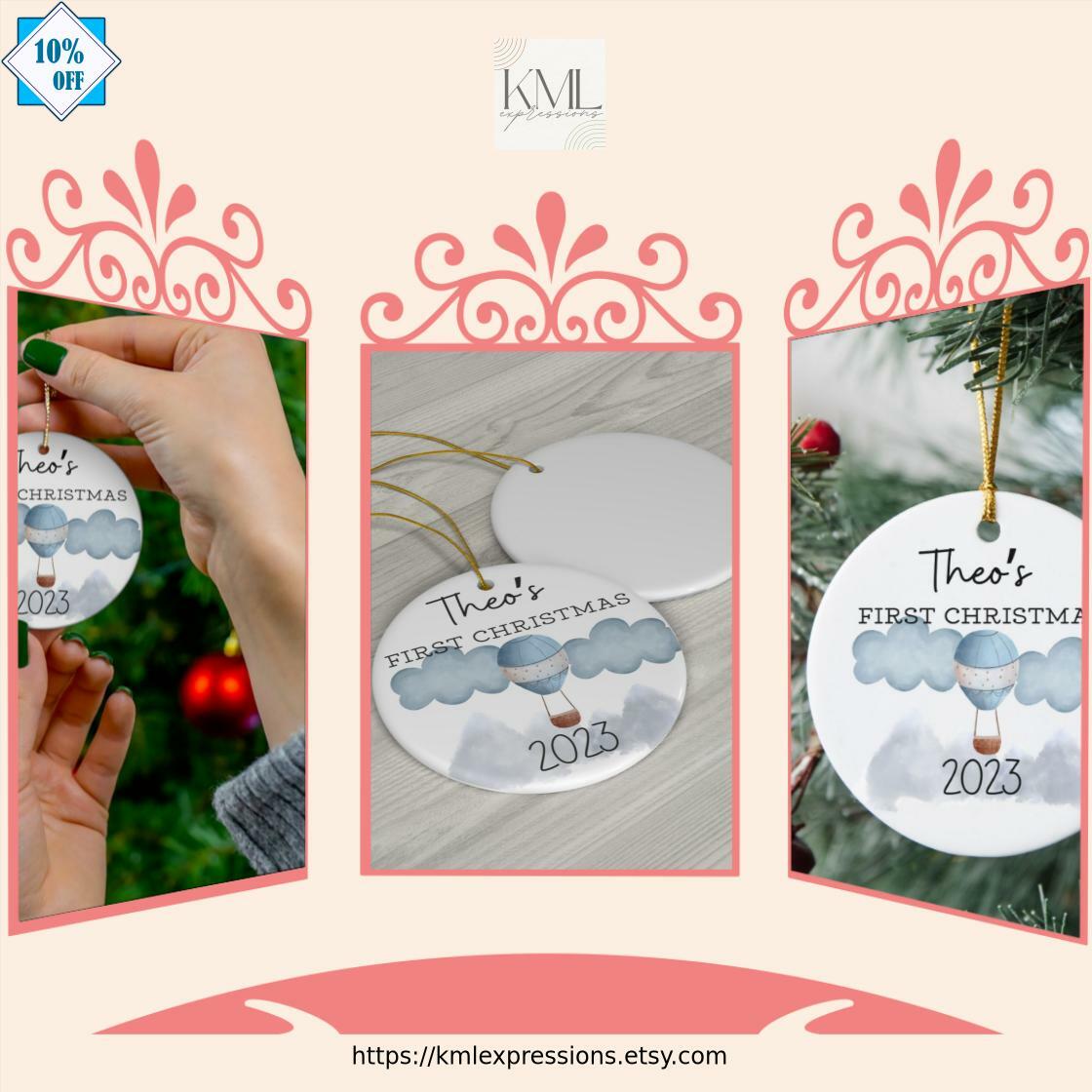 kmlexpressions's tweet image. Baby's First Christmas Ornament, Personalized Baby's Christmas Keepsake, Custom Baby Boy's Hot Air Balloon Ornament 2023 #CeramicOrnament #BabyOrnament 
$11.30
➤ etsy.com/listing/159820…