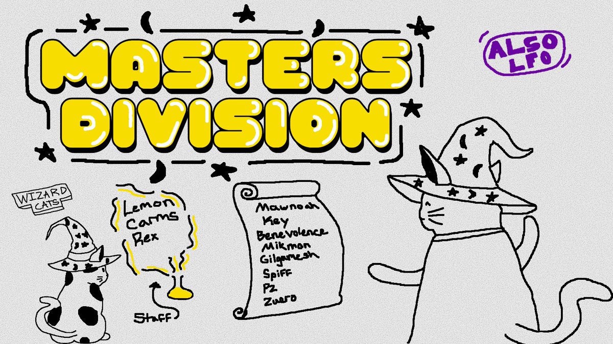 Congrats to our Wizard Cats Team on securing a spot in Masters Division S5!
We are currently also LFO!
dm lemon_33 on discord for further information &lt;]:3