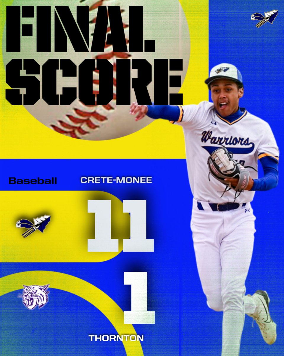 Crete-Monee High School Athletics and Activities (@cm201uathletics) on Twitter photo <a href="/CM201UBaseball/">Crete-Monee High School Baseball</a> picked up the Southland Athletic Conference win over Thornton! Gaddis, Monegan, James, Milburn, Wiley, Schubbe, and Aguilar all recorded RBIs for Crete-Monee. #GoWarriors
<a href="/mikeclarkpreps/">MikeClarkPreps</a> <a href="/CM201UBaseball/">Crete-Monee High School Baseball</a> picked up the Southland Athletic Conference win over Thornton! Gaddis, Monegan, James, Milburn, Wiley, Schubbe, and Aguilar all recorded RBIs for Crete-Monee. #GoWarriors
<a href="/mikeclarkpreps/">MikeClarkPreps</a>