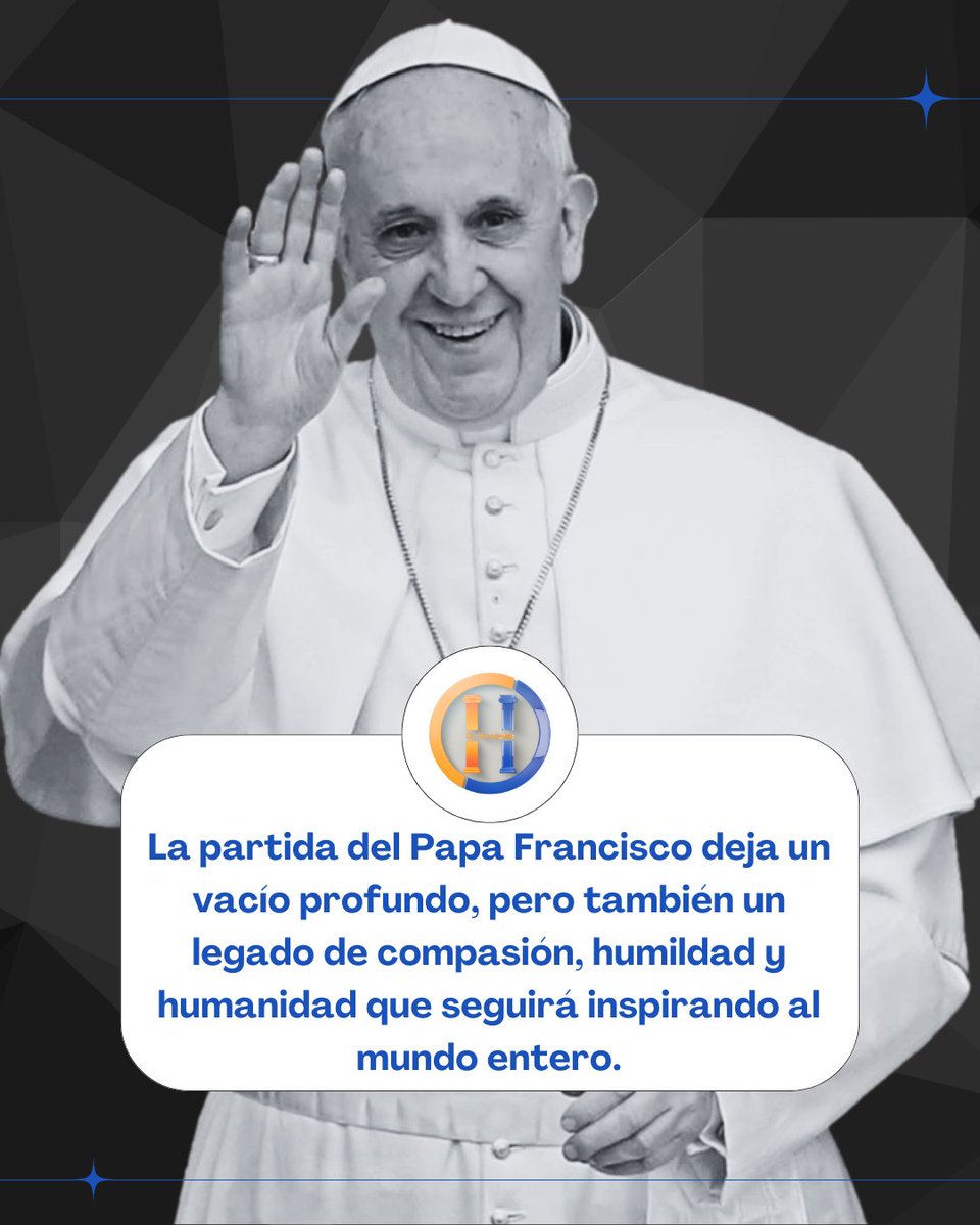 Hoy el mundo despide a una figura que trascendió fronteras religiosas y culturales. ✝️
🕊️ La muerte del Papa Francisco nos deja un profundo vacío, pero también un legado de compasión, humildad y cercanía con el sufrimiento humano. ✨

#PapaFrancisco #LutoMundial #PazYCompasión