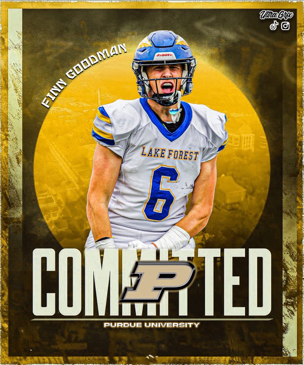 Finn Goodman (@fgood36) on Twitter photo Committed!!! I will be walking on to Purdue, a dream come true. Thanks be to God above, for all things are possible through Him! Boiler Up 🚂💨 🔨
<a href="/BoilerFootball/">Purdue Football</a> <a href="/LFHS_LakeForest/">Lake Forest Community High School D115</a> <a href="/PrepRedzoneIL/">Prep Redzone Illinois</a> <a href="/KerryNeal56/">Kerry Neal</a> <a href="/scoutsfootball1/">Go Scouts Football</a> <a href="/CoachJakeTrump/">Jake Trump</a>
<a href="/Coach_Odom/">Barry Odom</a> Committed!!! I will be walking on to Purdue, a dream come true. Thanks be to God above, for all things are possible through Him! Boiler Up 🚂💨 🔨
<a href="/BoilerFootball/">Purdue Football</a> <a href="/LFHS_LakeForest/">Lake Forest Community High School D115</a> <a href="/PrepRedzoneIL/">Prep Redzone Illinois</a> <a href="/KerryNeal56/">Kerry Neal</a> <a href="/scoutsfootball1/">Go Scouts Football</a> <a href="/CoachJakeTrump/">Jake Trump</a>
<a href="/Coach_Odom/">Barry Odom</a>