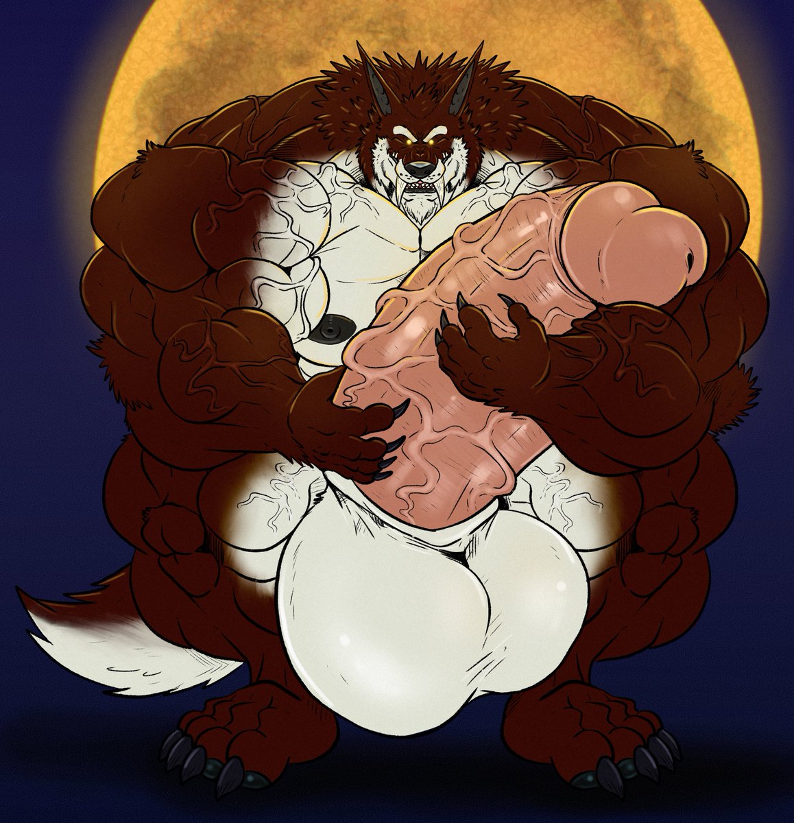 VaniWoof's tweet photo. Big werewolf design for @actinid5959 https://t.co/PDj73mXmzr